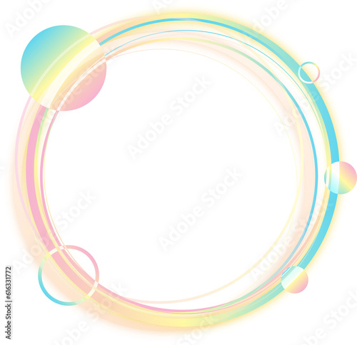 Neon ring glow abstract element