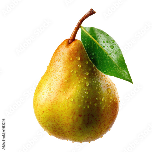 pear fruit isolated on transparent background
