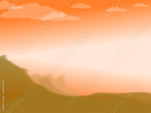 sunrise in the mountains
