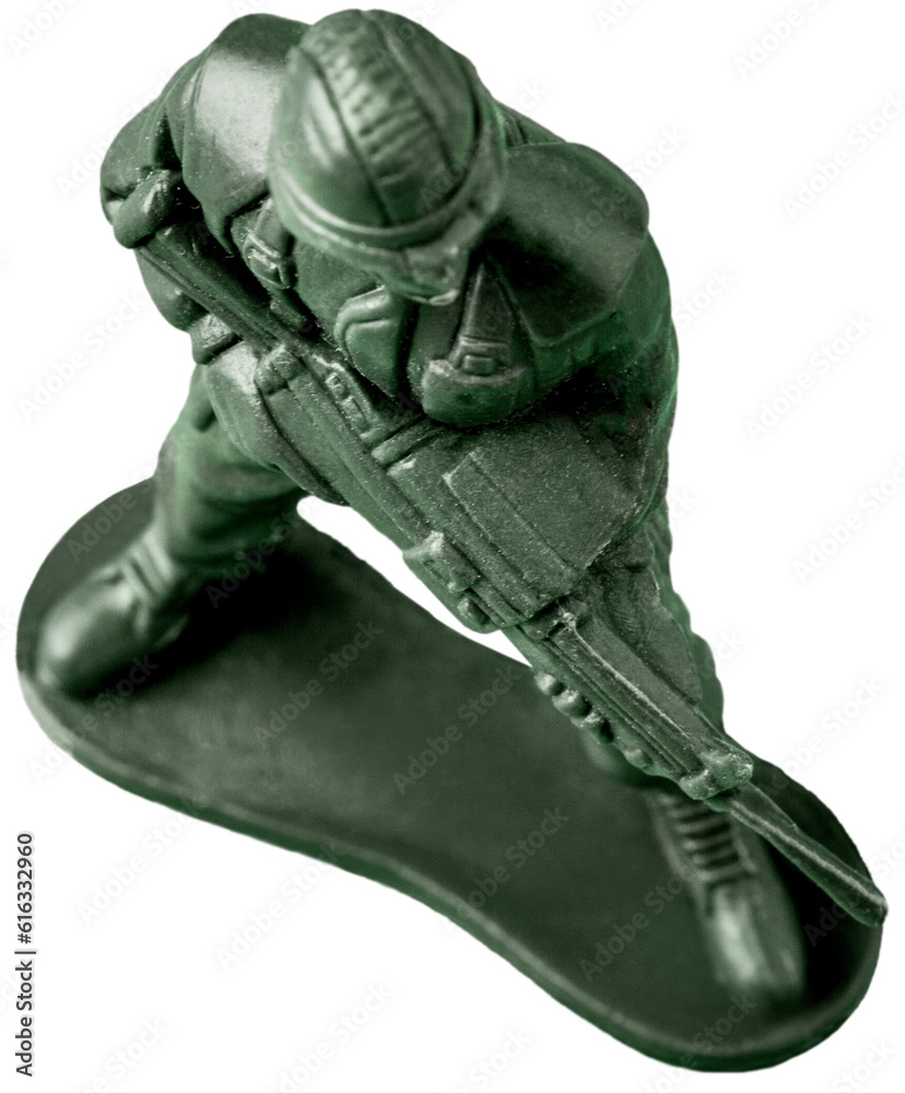 Little plastic toy army soldiers