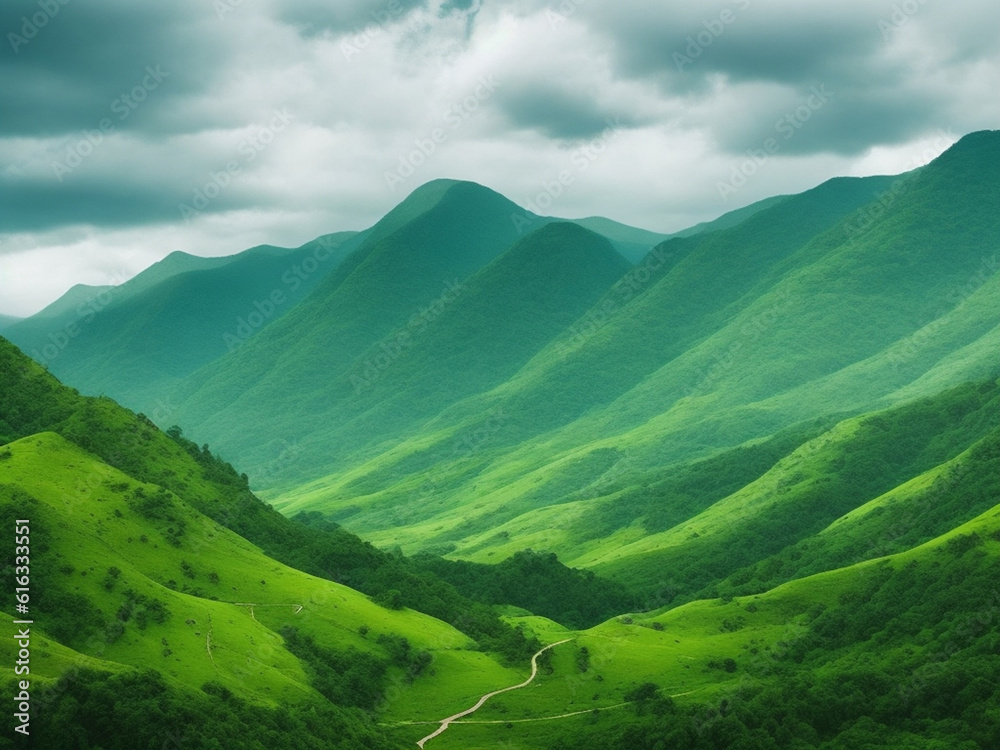 Obraz premium mountain landscape with clouds