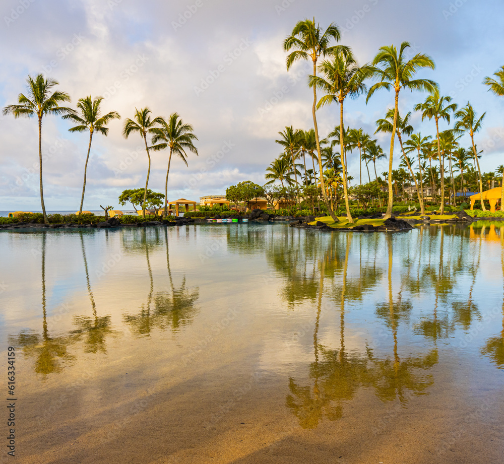 Swimming Pool at Resort Hotel, Kauai, Hawaii, USA