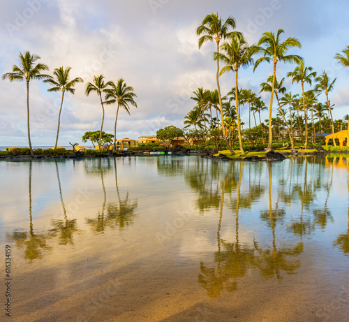 Swimming Pool at Resort Hotel, Kauai, Hawaii, USA