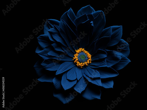 flower isolated on black