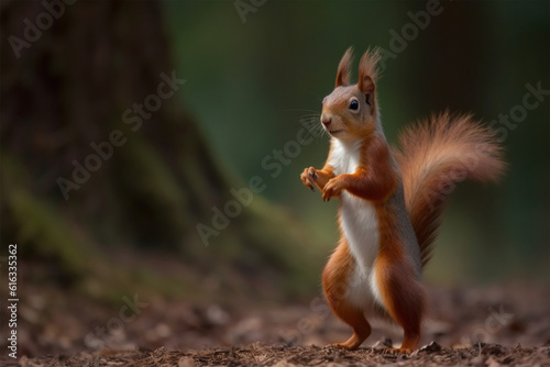 Generative AI. a cute squirrel is dancing © imur