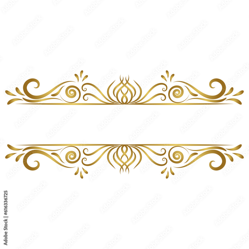 Vector vintage royal title border or text frame ornament elements, Luxury vintage Border wedding invitation card