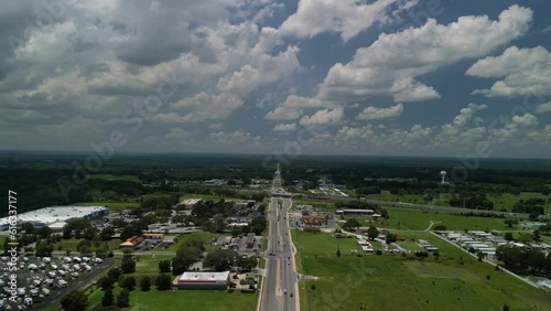 Aerial View of Bushnell Florida with Interstate I75 photo
