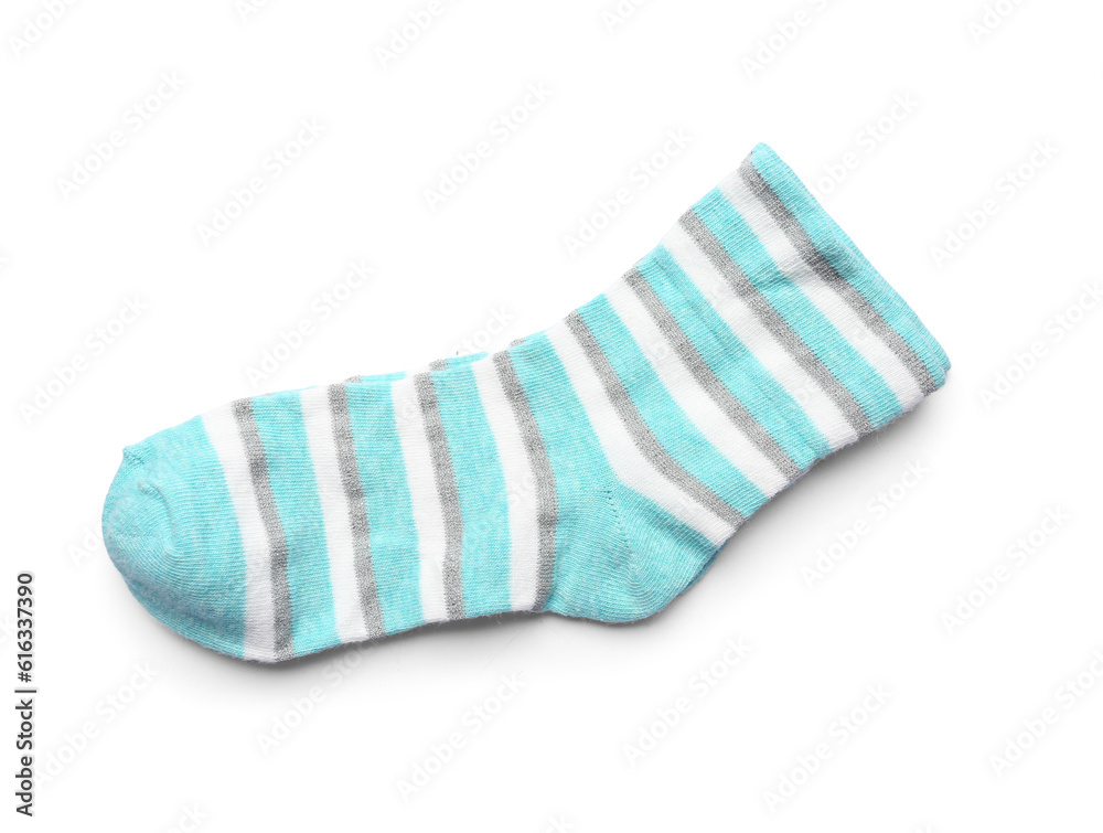 Soft sock on white background Soft sock on white background