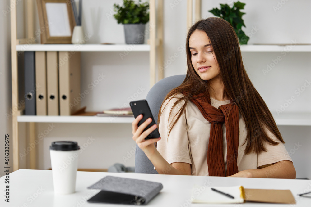 student young blogger laptop girl selfie learning education smile phone student young blogger laptop girl selfie learning education smile phone