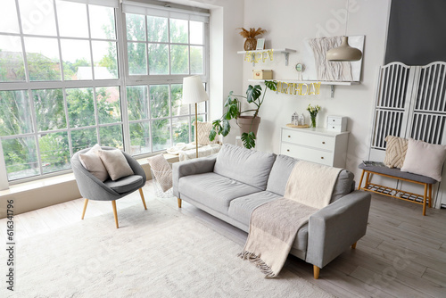 Interior of living room dec...