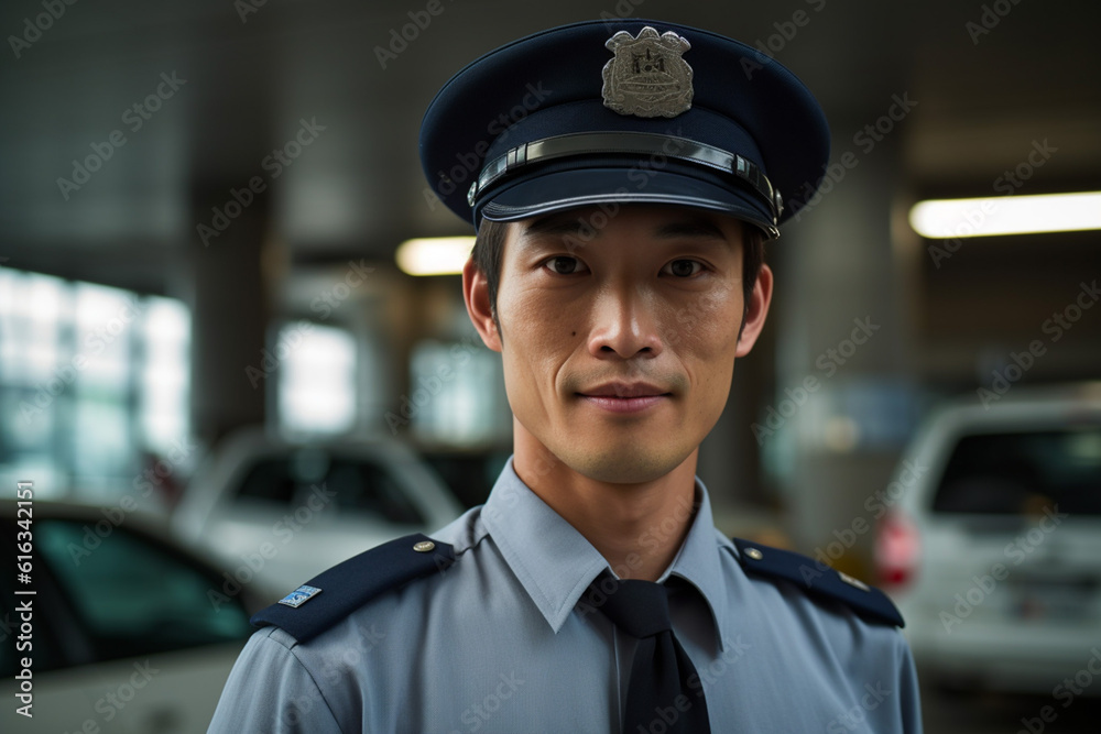 日本人の男性警備スタッフ：AI生成画像