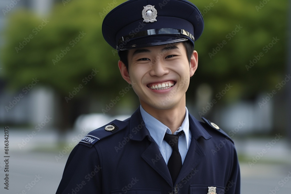日本人の男性警備スタッフ:AI生成画像 日本人の男性警備スタッフ:AI生成画像
