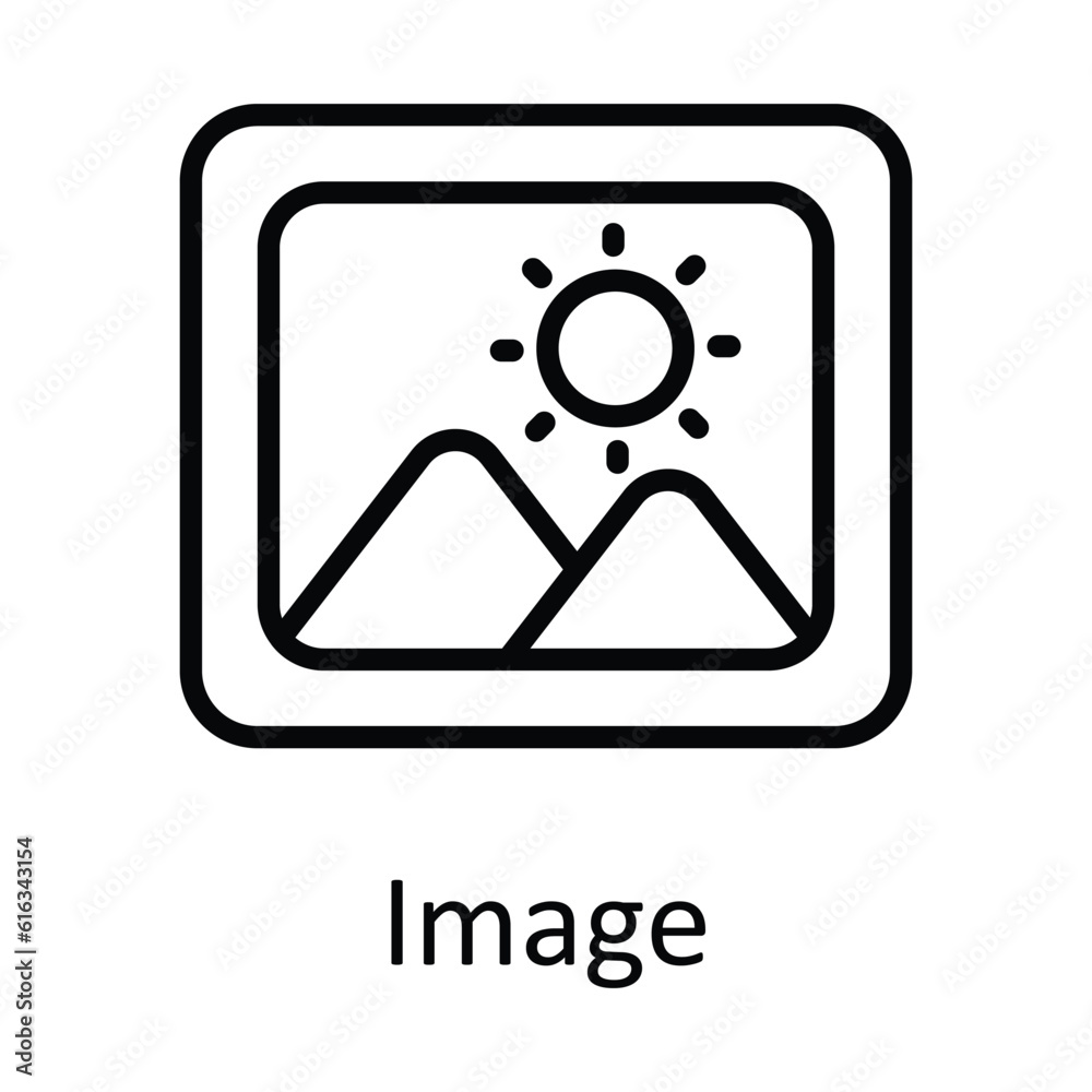 Image Vector outline Icon Design illustration. Multimedia Symbol on White background EPS 10 File Image Vector outline Icon Design illustration. Multimedia Symbol on White background EPS 10 File