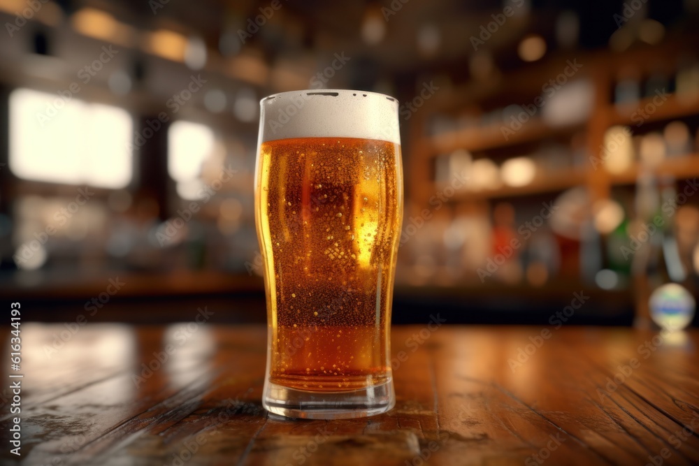 Close up of ice cold beer generative AI Close up of ice cold beer generative AI