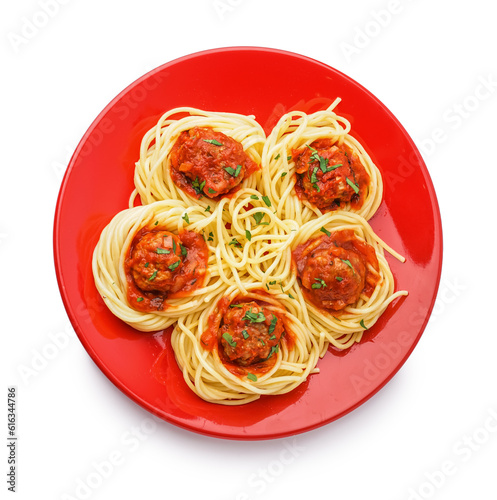 Classic italian spaghetti a...