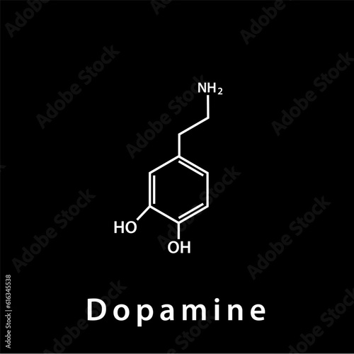 Chemical structure icon vector flat style