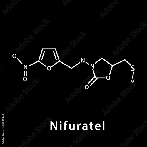 Chemical structure icon vector flat style