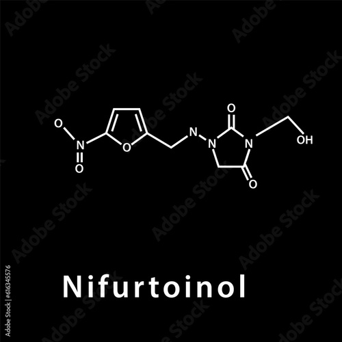 Chemical structure icon vector flat style
