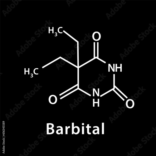 Chemical structure icon vector flat style