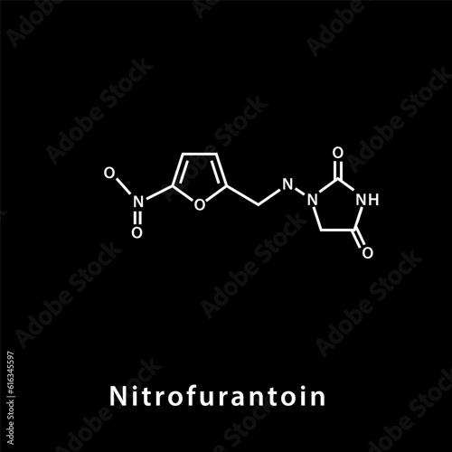 Chemical structure icon vector flat style