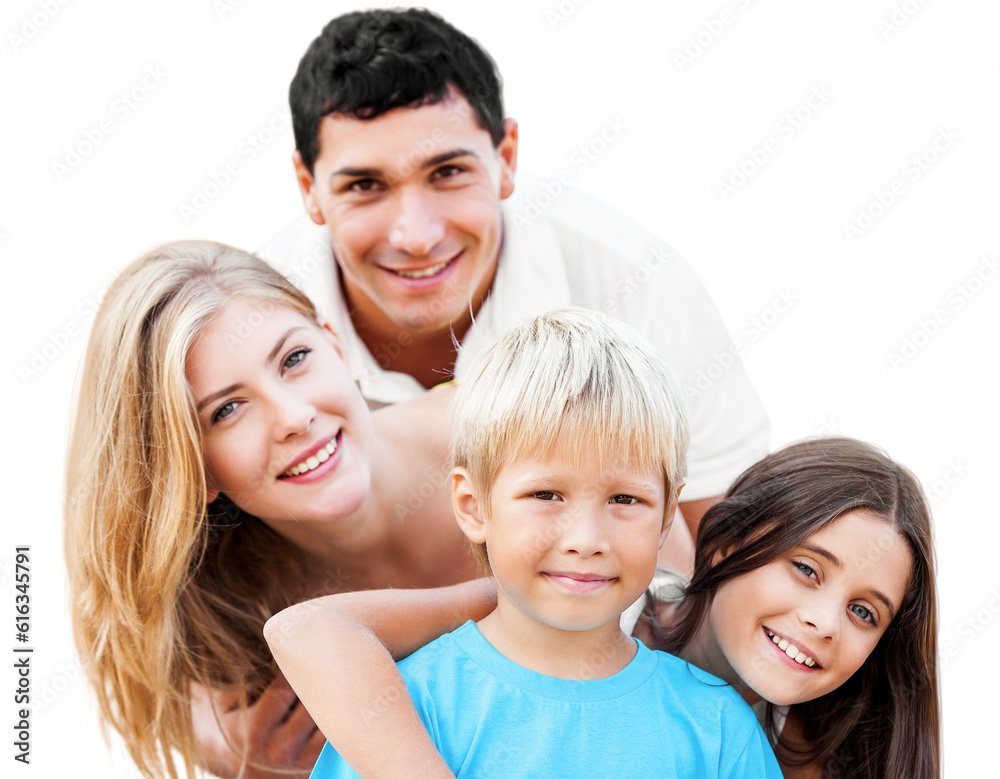 Beauty fun family with happiness children's Beauty fun family with happiness children's
