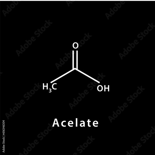 Chemical structure icon vector flat style