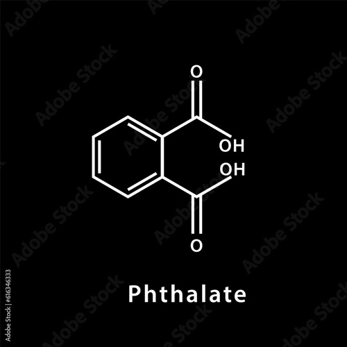 Chemical structure icon vector flat style