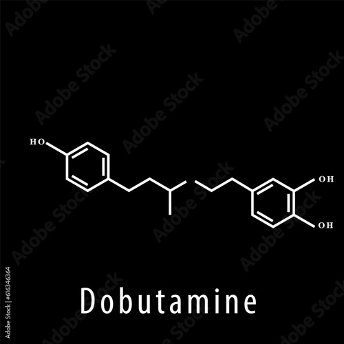 Chemical structure icon vector flat style