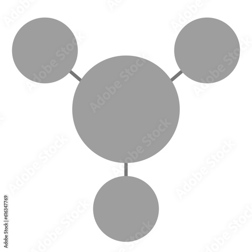 Venn diagram chart vector template gray color style for presentation, start up project, business strategy, theory basic operation, infographic, logic analysis. 10 eps