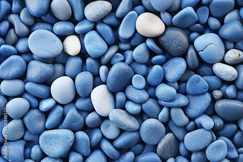 Abstract Blue Pebbles Texture - Nature Background with Vintage Charm (Created with generative AI tools)