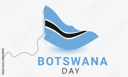 Botswana happy independence day. background, banner, card, poster, template. Vector illustration.