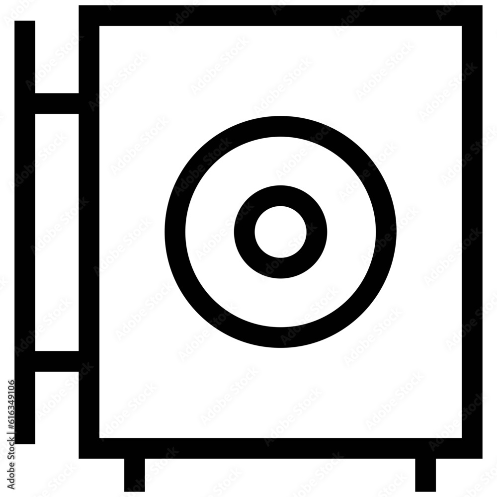 An icon of safety locker line design An icon of safety locker line design