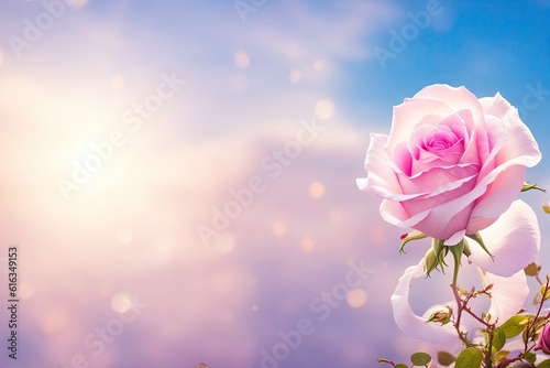 Enchanted Petals  Ethereal Roses and Mesmerizing Florals design background  ai generative