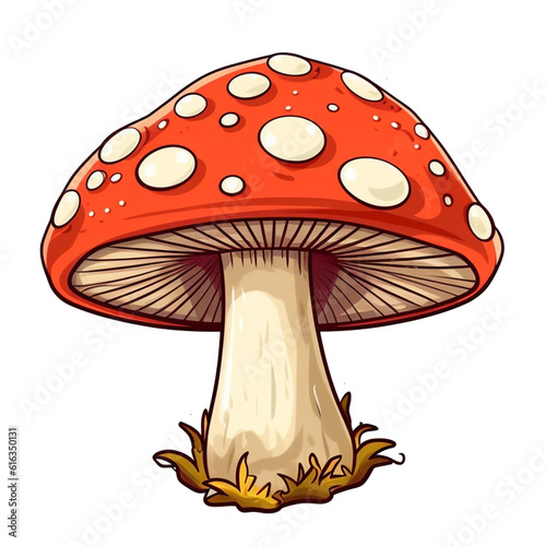 Mushroom cartoon sticker