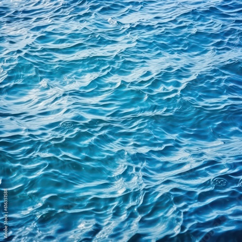 Blue ripple sea water texture or background. Generative AI. © SaraY Studio 