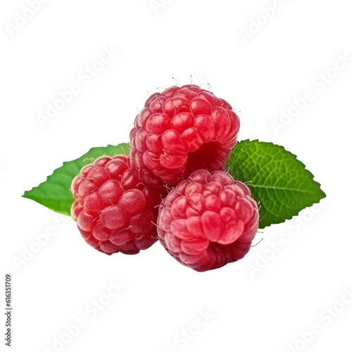 raspberry isolated on transparent background cutout