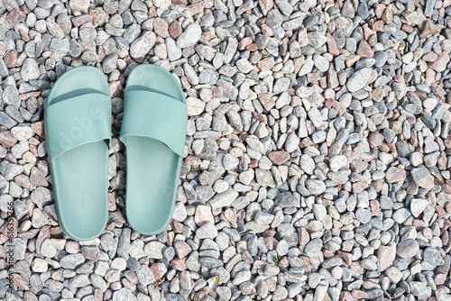 Pair of mint green rubber s...