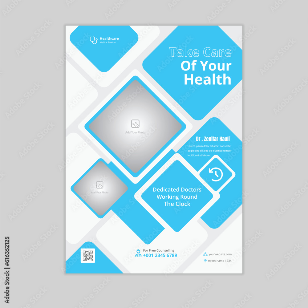 Health Care Flyer Template with Multiple Rectangular Shape Health Care Flyer Template with Multiple Rectangular Shape