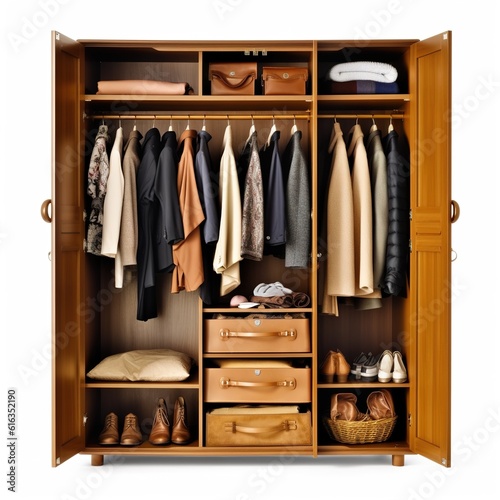 Wardrobe photo with on a white background