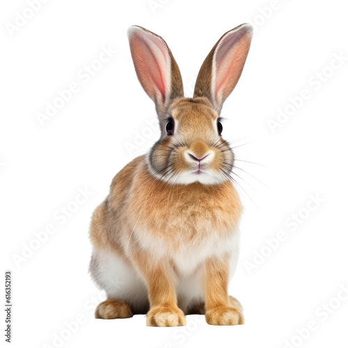 white rabbit isolated on transparent background cutout © Papugrat