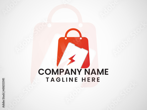 Phone shop logo design. Phone logo. Shop. Creative shop logo. Market. Business. Finance. Shopping. Templet. Supper market