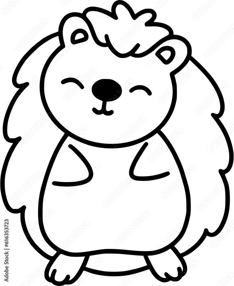 Fototapeta premium Porcupine outline