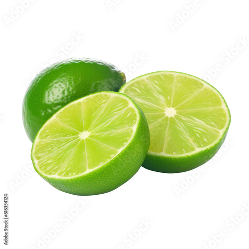 lime isolated on transparent background cutout