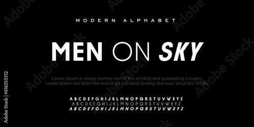 Modern Bold Font. Typography urban style alphabet fonts for fashion, sport, technology, digital, movie, logo design, vector illustration.