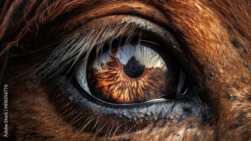 A closeup of a horse's eye and mane © Benjamin