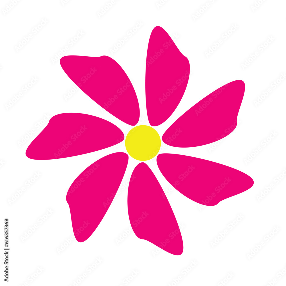 pink yellow 7 petal flower design vector illustration eps pink yellow 7 petal flower design vector illustration eps