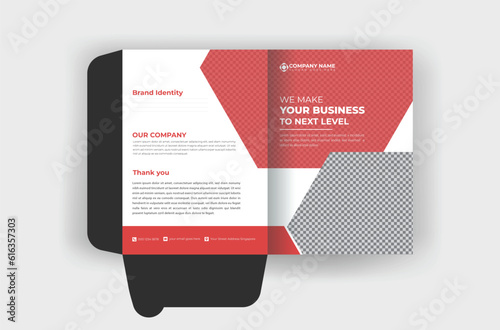 Modern and creative professional file folder design template for your corporate business photo