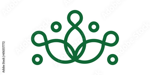 logo design flower and people minimalist icon vector inspiration