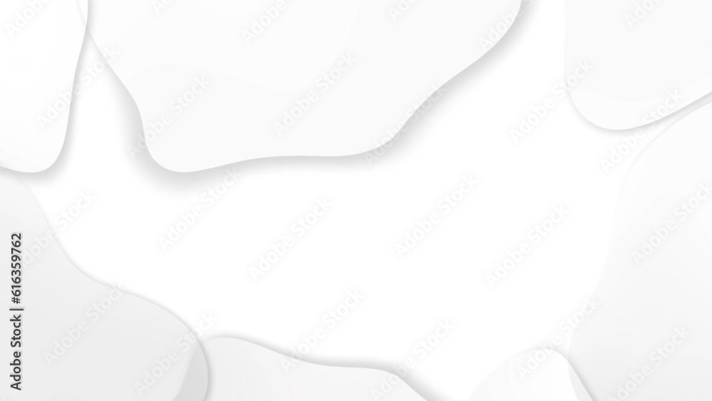 White curve waves motion design abstract background. Seamless looping animation