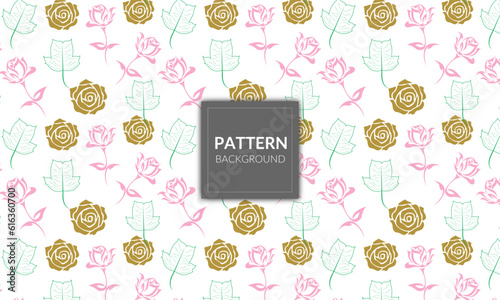 Vector organic flat pressed flowers pattern